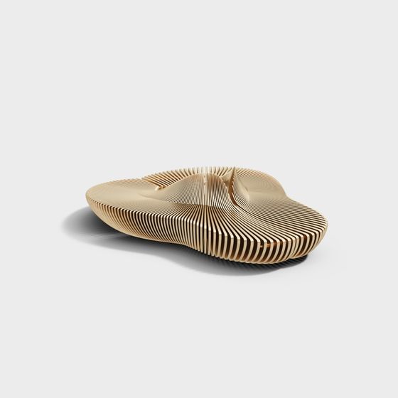 Wave Chair 3D model - Low Poly Design