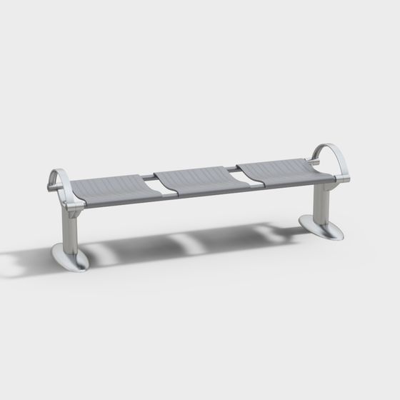 Urban Comfort Public Bench 3D model