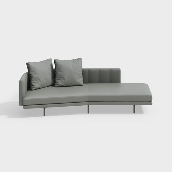 Modern Minimalist Low-Poly Sofa 3D model