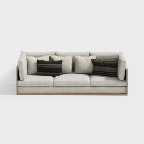 Elegant Minimalist Sofa 3D model for Modern Interiors