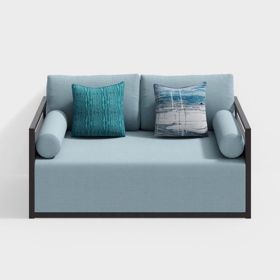 Stylish Low-Poly 3D Sofa Model for Modern Interiors