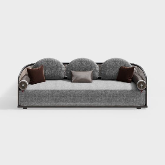 Low Poly Stylish Sofa 3D model for Modern Interiors