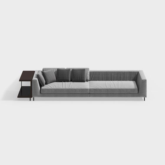 Modern Minimalist 3D Sofa Model for Interior Design