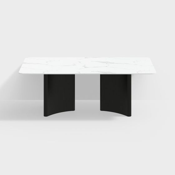 Elegant Marble Dining Table 3D Model for Modern Spaces