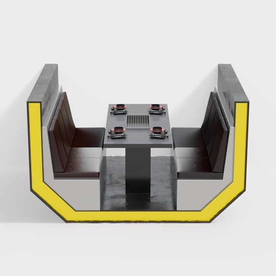 Urban Bistro Booth 3D model