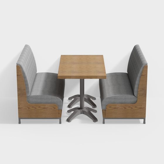 Minimalist Coffee Table and Chairs 3D model