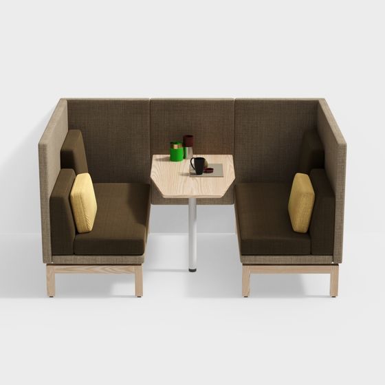 Urban Corner Cafe 3D model for Cozy Spaces