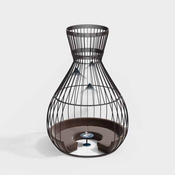 Aerial Nest 3D Model - Unique Low Polygon Design