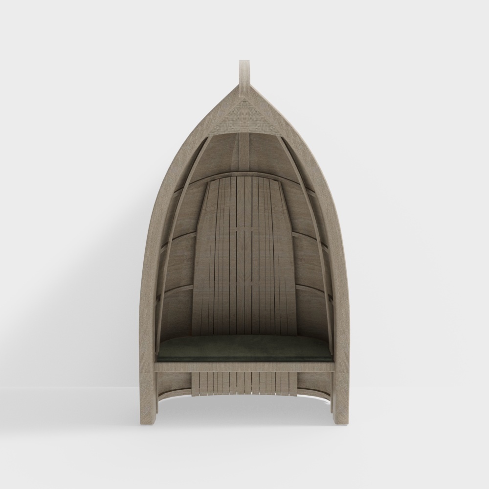 Elegant Low-Poly Boat 3D Model – Wooden Texture