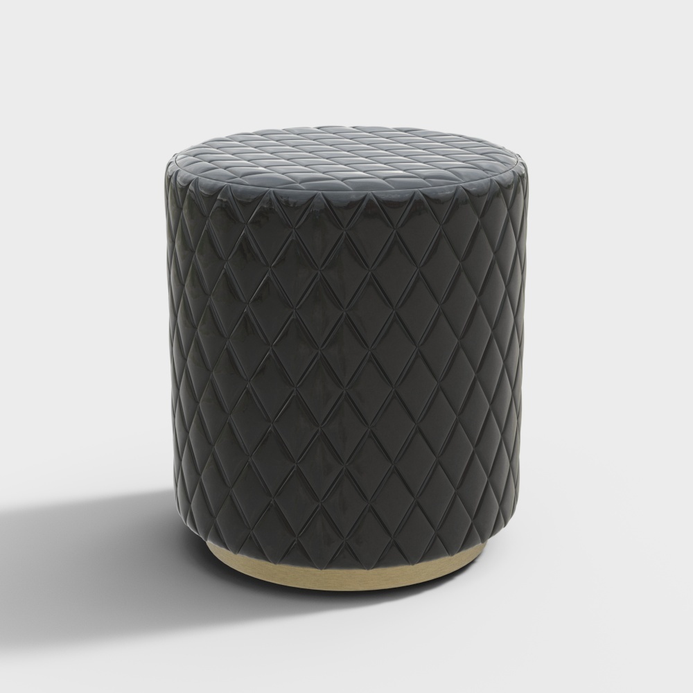 Nordic black ottoman