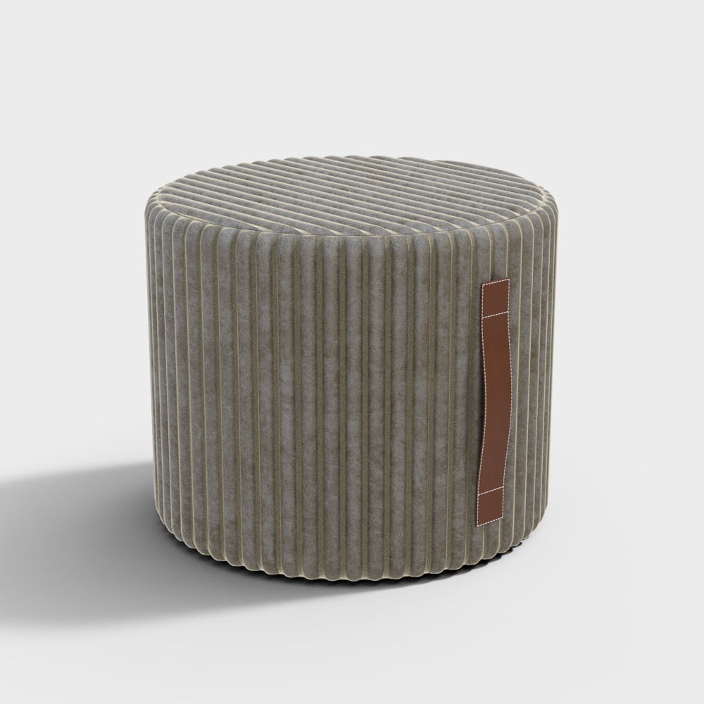 Маленький нордический фланелевый пуфик