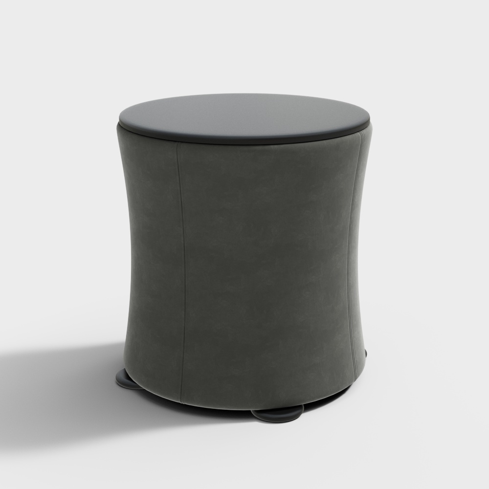 Modern gray ottoman