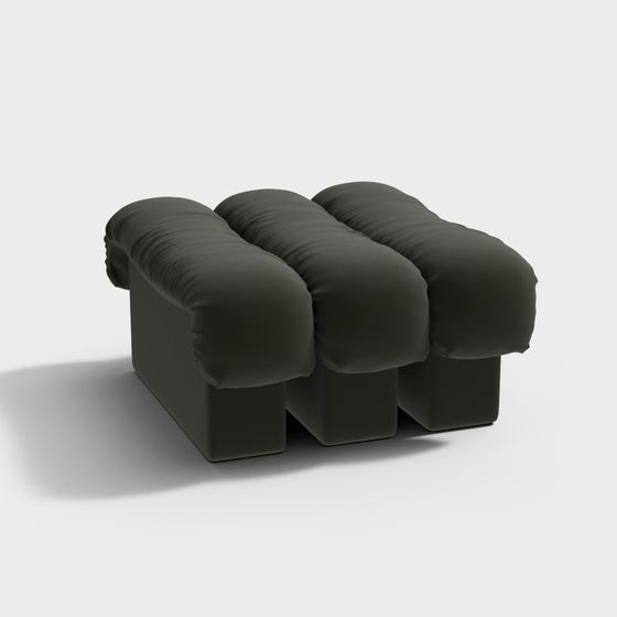 Stylish Low-Poly Sofa 3D model for Creative Spaces