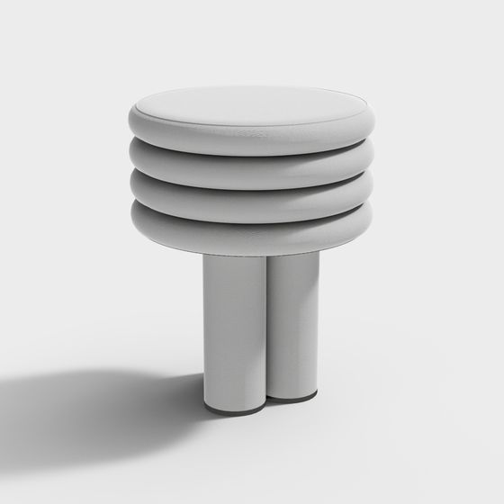 Moderne graue Ottoman