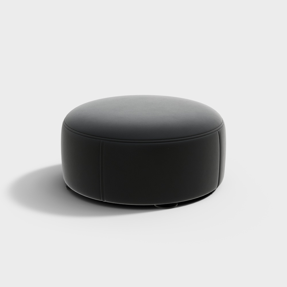 Современный черный пуфик для дивана