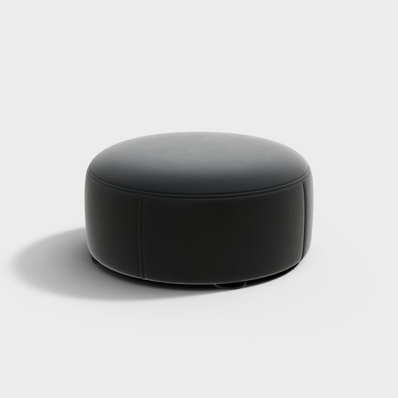 Современный черный пуфик для дивана