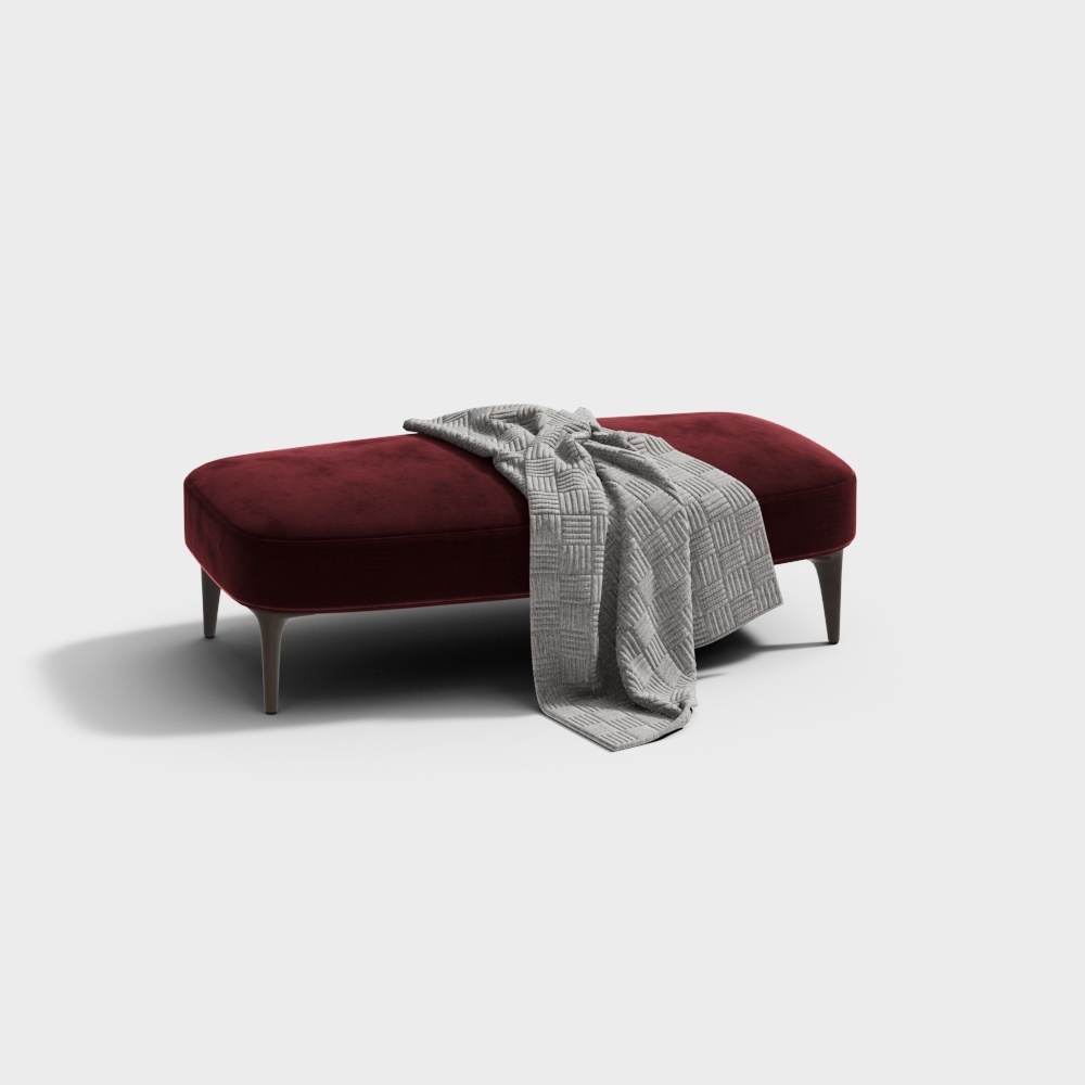 Italian minotii modern red ottoman