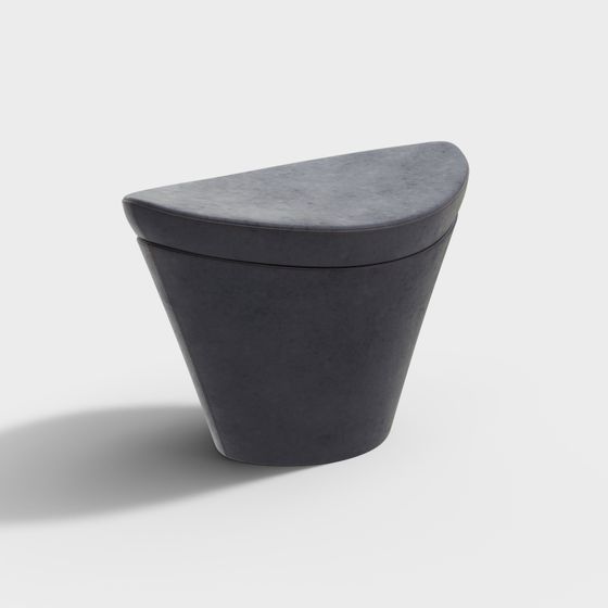 Unique Cone-Shaped Storage Stool 3D model