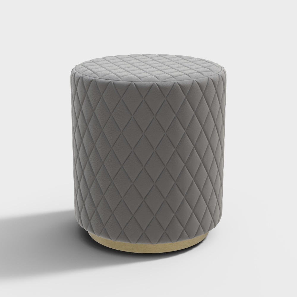 Nordic white ottoman