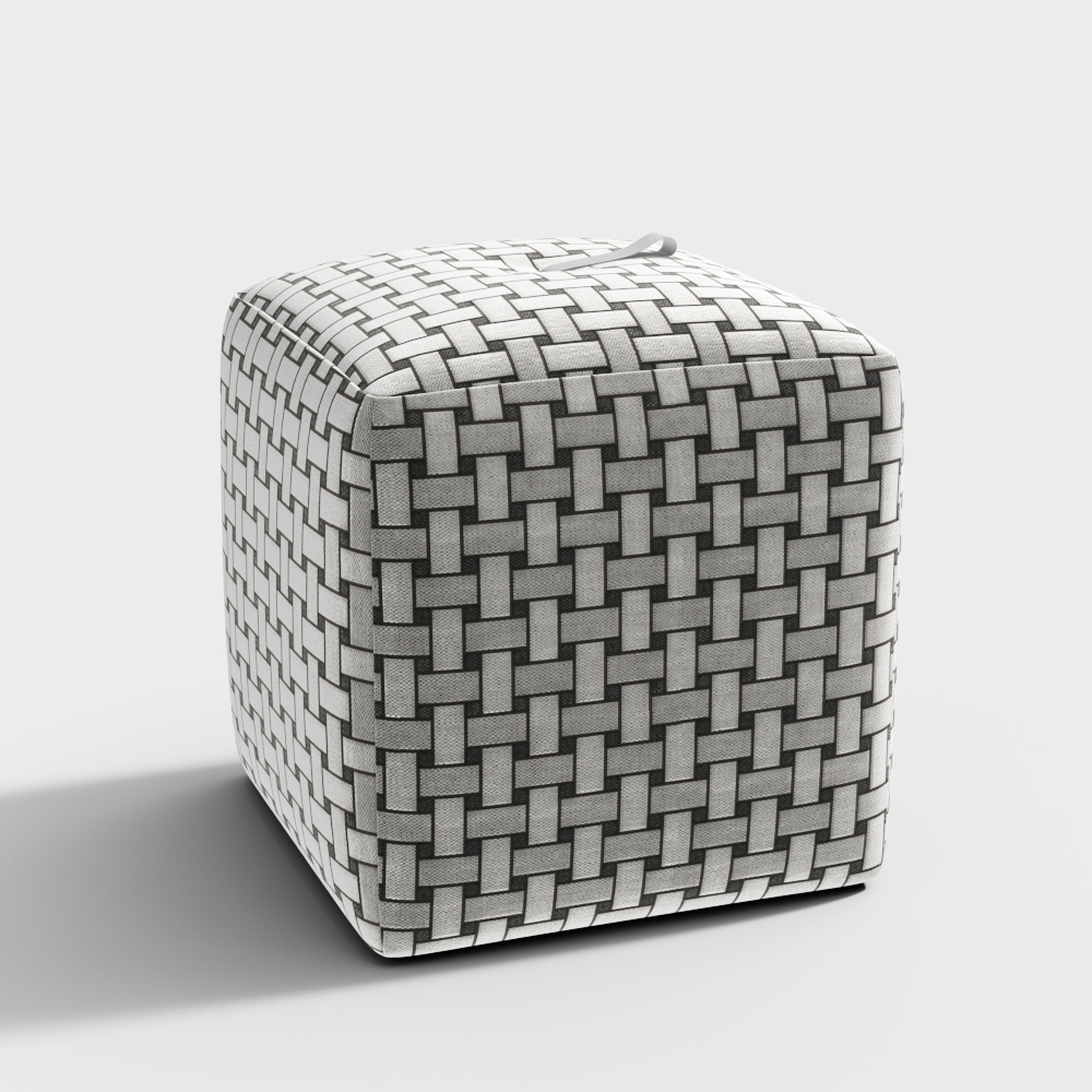 Pouf moderno in tessuto