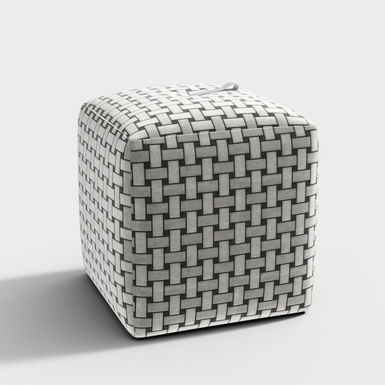 Pouf moderno in tessuto