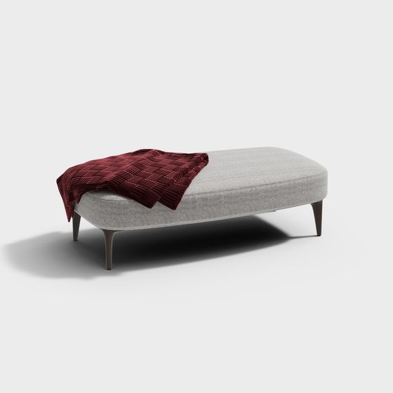 Sleek Ottoman 3D model for Modern Interiors