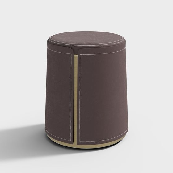 Stylish Round Stool 3D model for Contemporary Spaces
