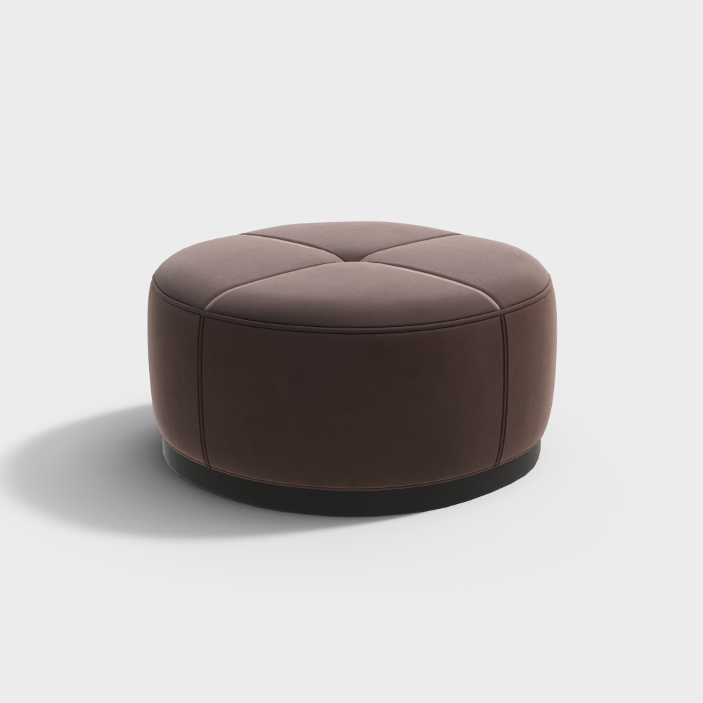 Modern red ottoman