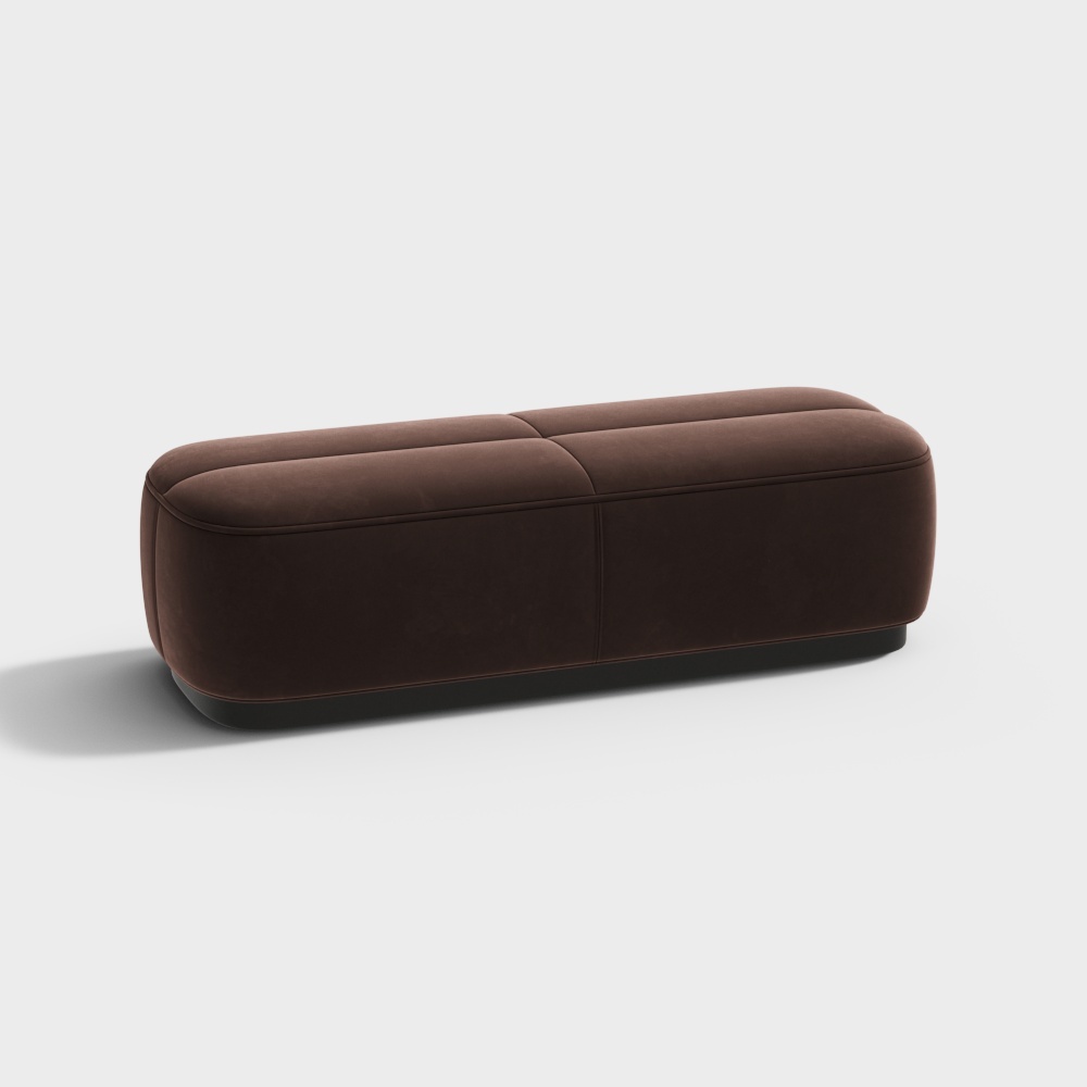 Modern coffee color sofa stool