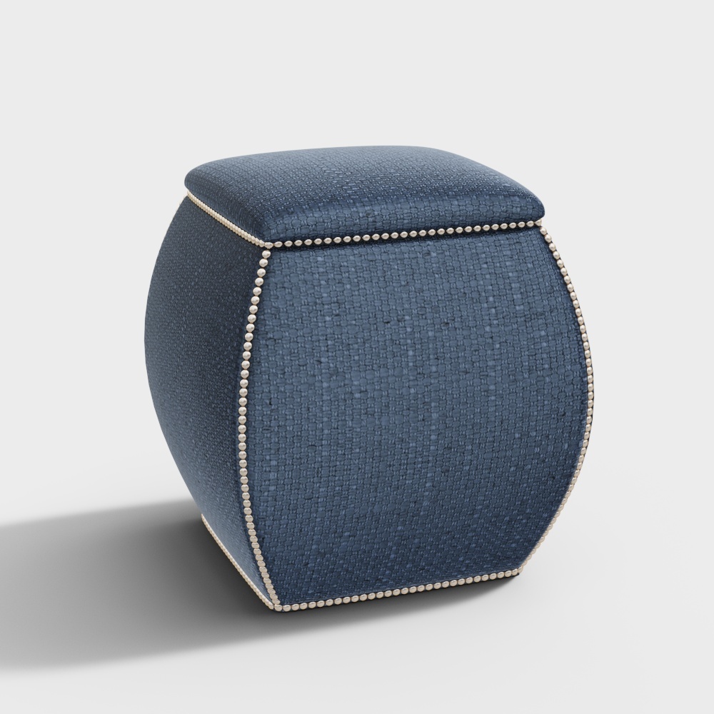 Американский диван синие табуреты