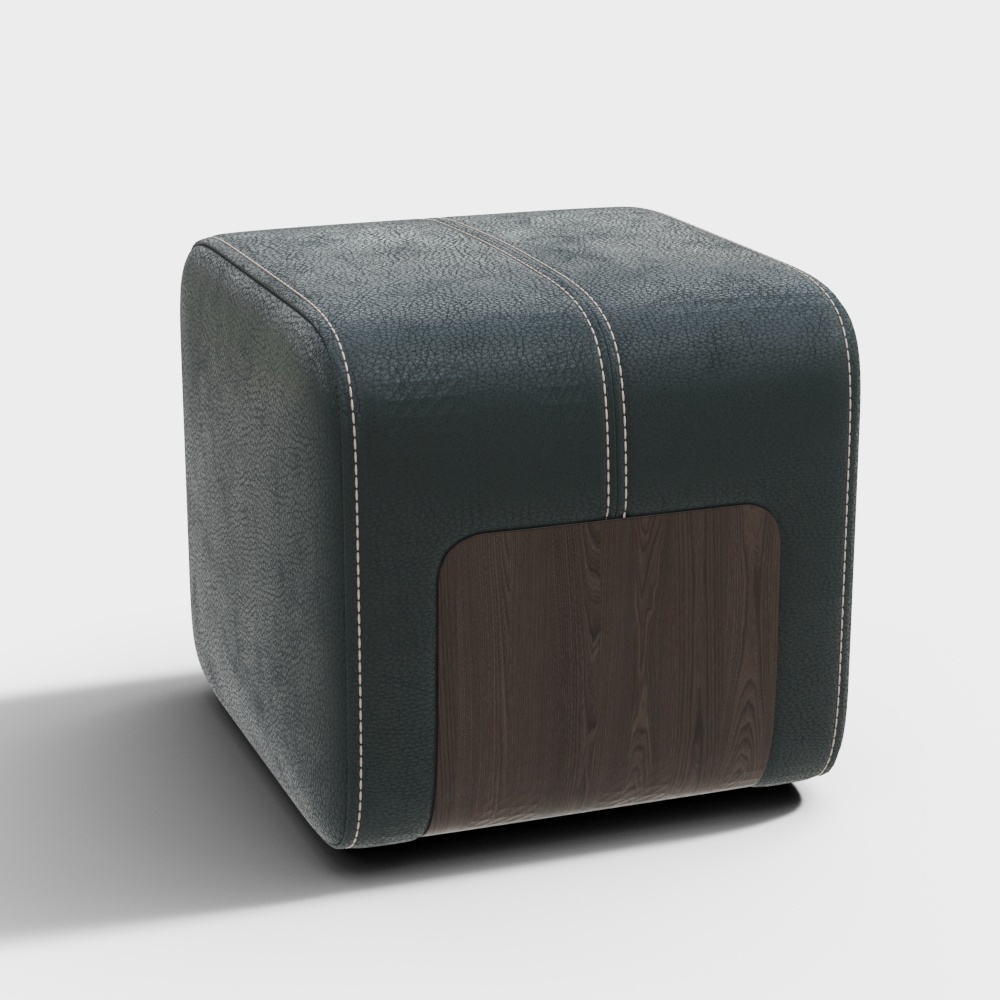 Moderner blauer Ottoman
