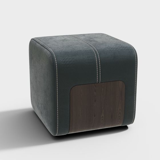 Minimalist Cube Stool 3D model