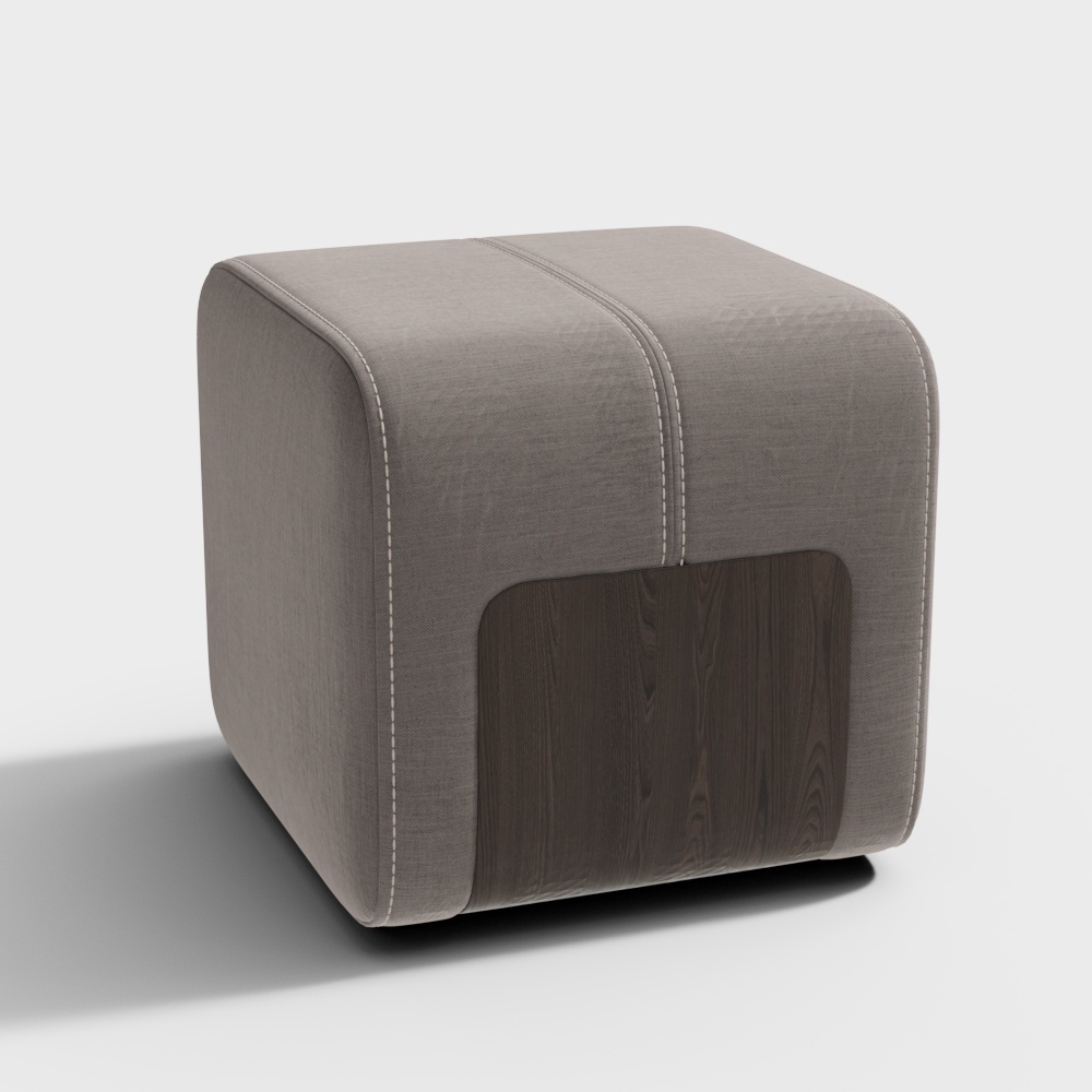 Modern fabric ottoman