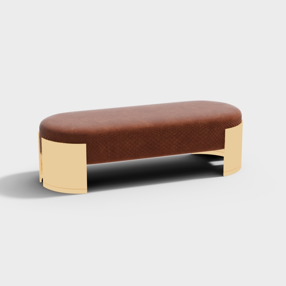 Modern metal foot sofa stool