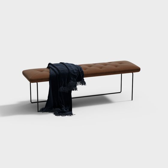 Pouf en cuir moderne Minotti