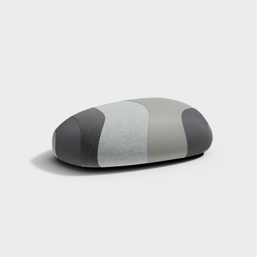 Modern gray ottoman