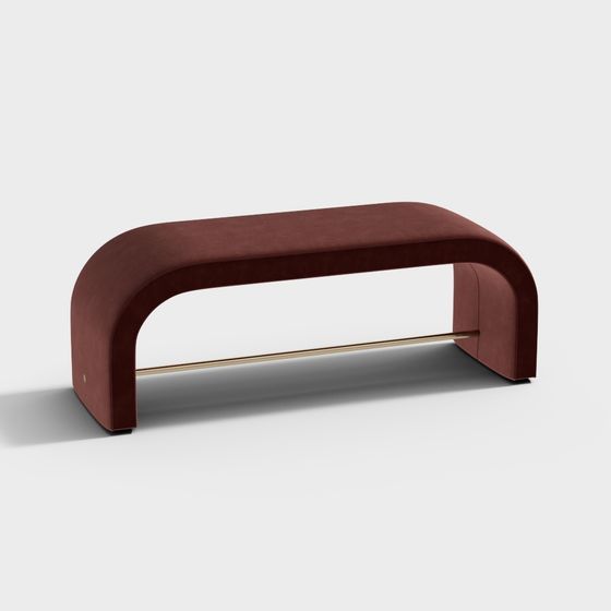 Streamlined Sofa Stool 3D model
