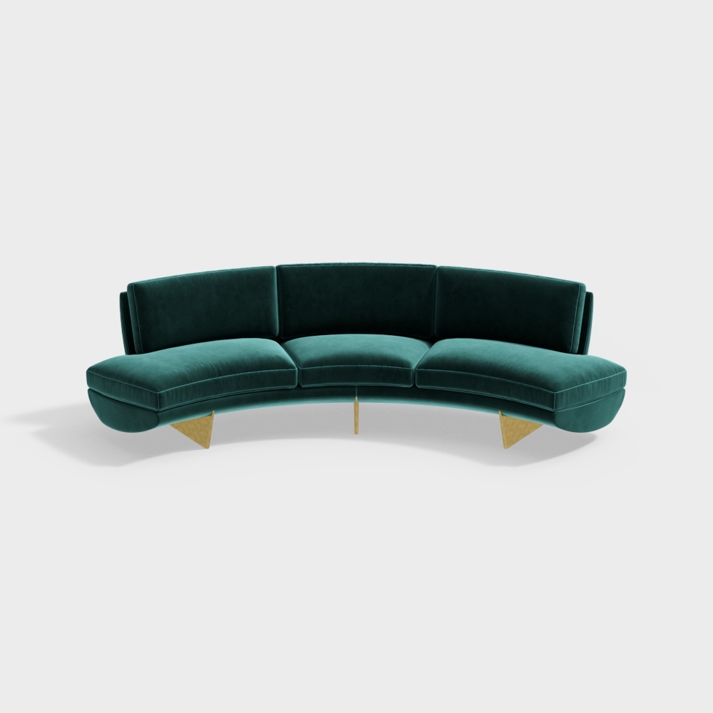 Modern multi-person shaped sofa