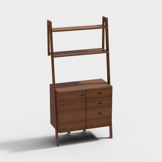 Stylish City Bookshelf 3D model for Modern Spaces