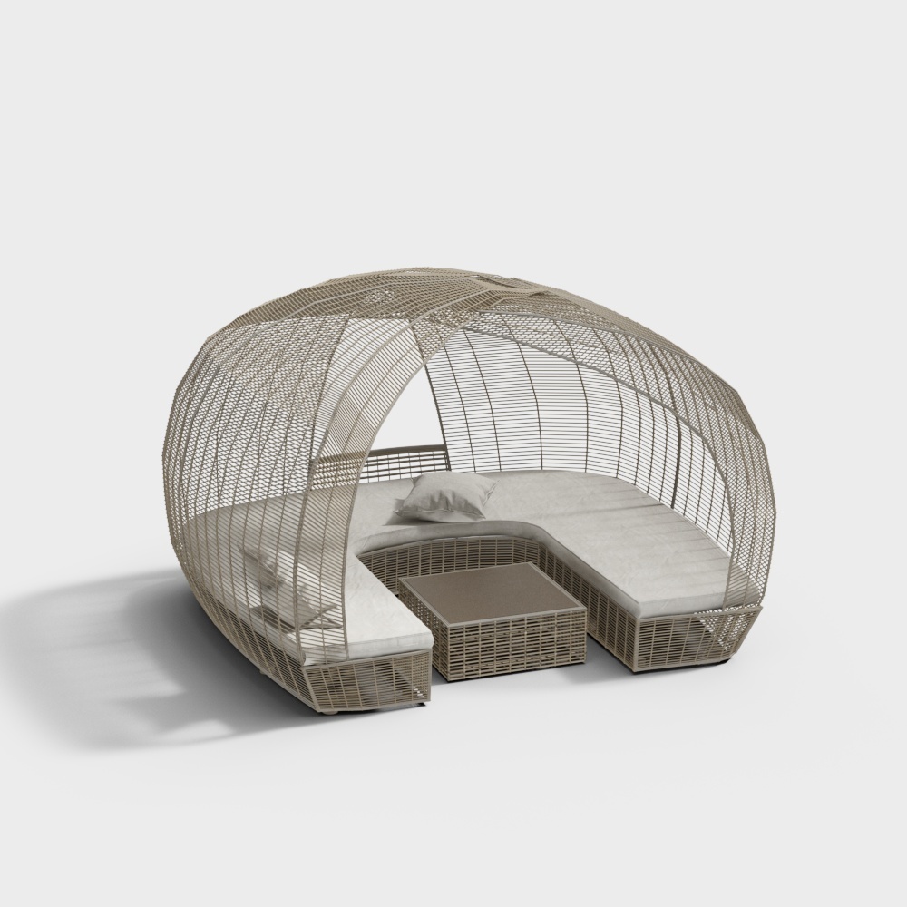 야외 레저 라탄 소파