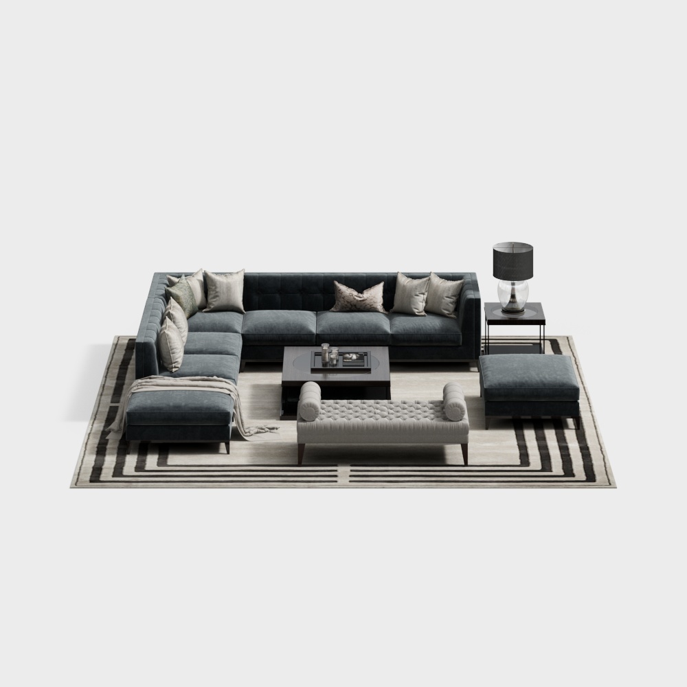 Ensemble canapé table basse moderne