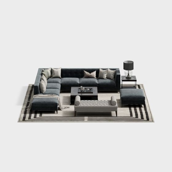 Ensemble canapé table basse moderne