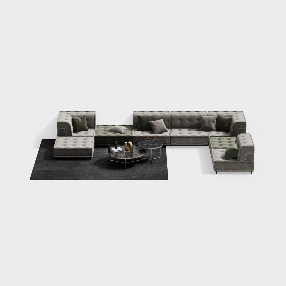 Italy poliform modern sofa coffee table set (1)