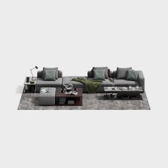 Modern Low Poly Sofa 3D model