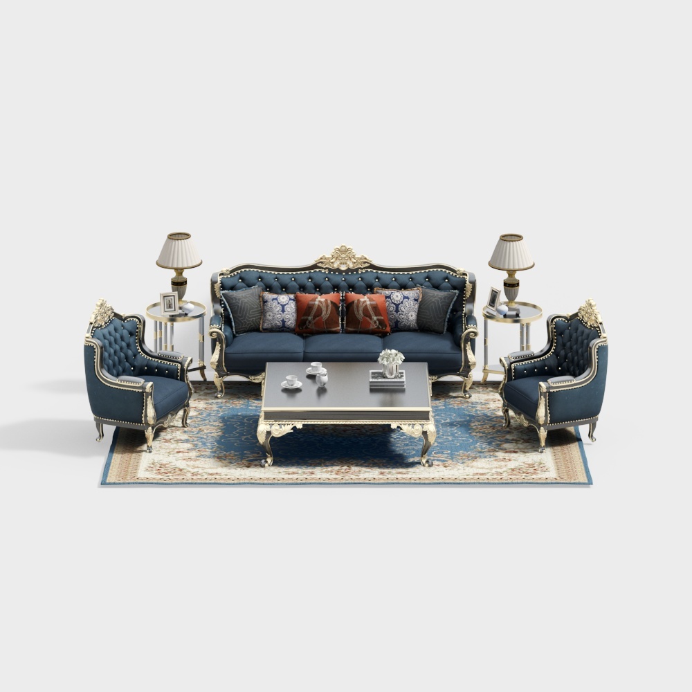 Combinaison canapé table basse américaine