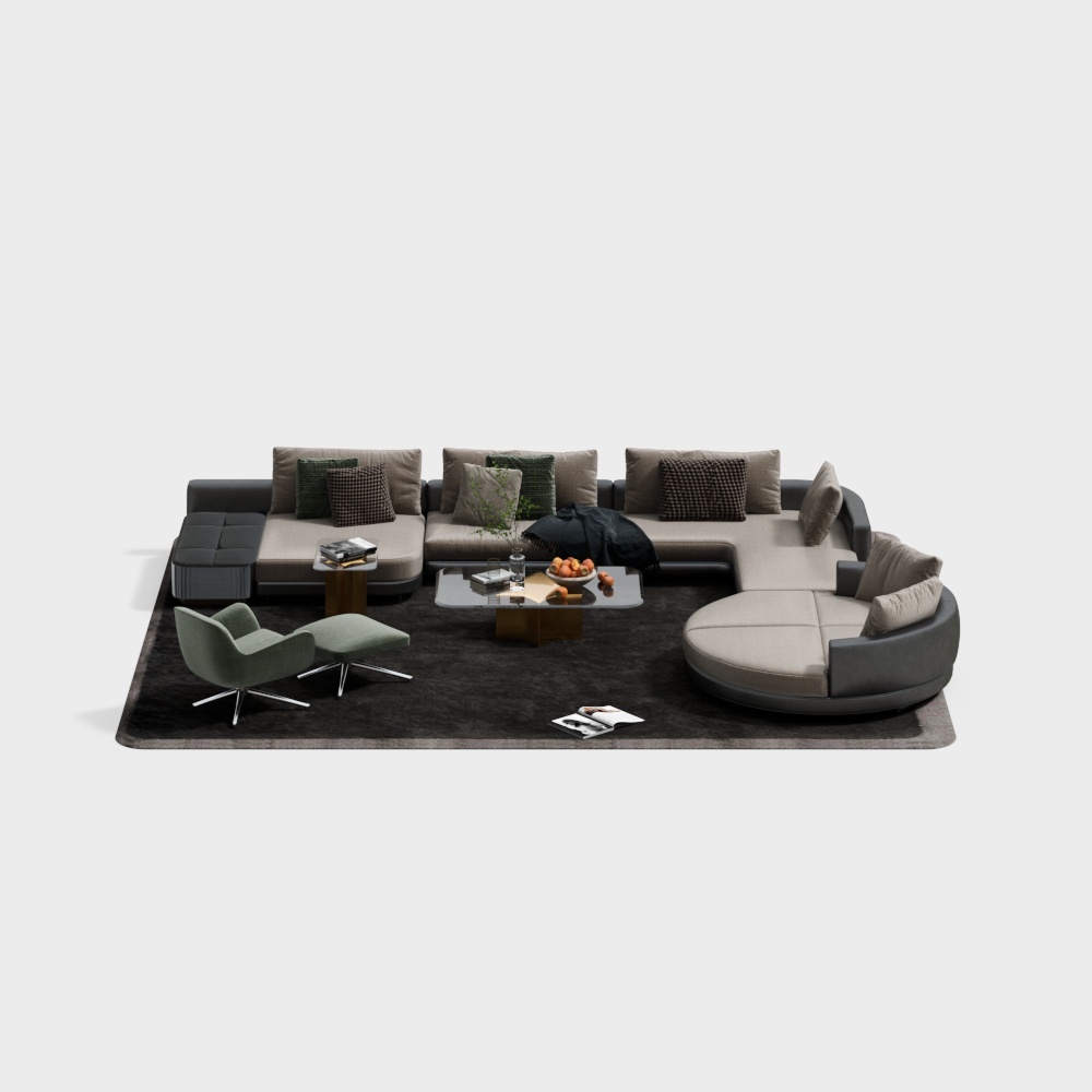 Minotti modern sofa coffee table set