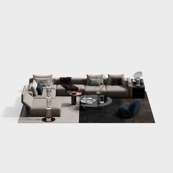 Minotti 現代沙發咖啡桌組合