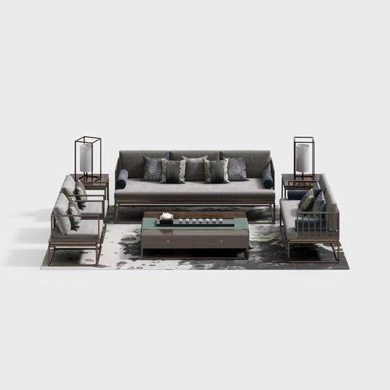 Urban Elegance 3D Model Furniture Set