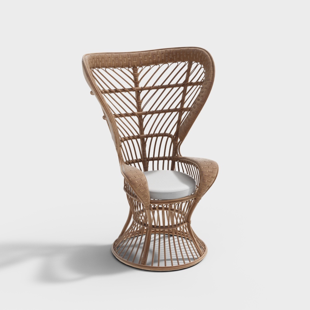 Sedia da esterno in rattan dell'Asia sud-orientale