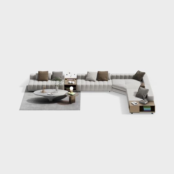 Stylish Low-Polygon 3D Sofa Model
